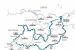 Overview of  Edelweiss Ultimate Alps Tour, July 2023  (Edelweiss map)