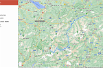 Riding Day 1, Seefeld to Pontresina,  actual route (Google Maps)