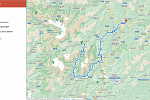 Riding Day 6, Val di Sole to Bolzano,  actual route (Google Maps)